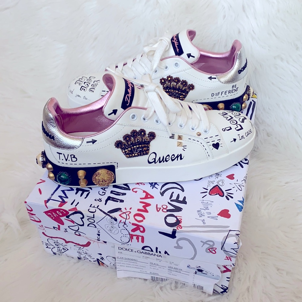 COPY - D&G Portofino Embellished Sneakers
